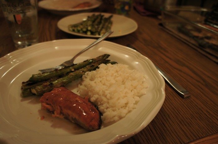 Soy Glazed Salmon and Asparagus with Miso