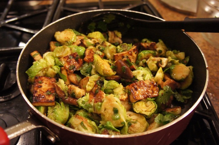 brussels sprouts and tofu