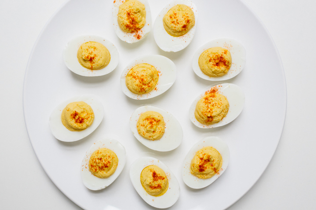 Hummus Deviled Eggs // Serious Crust by Annie Fassler