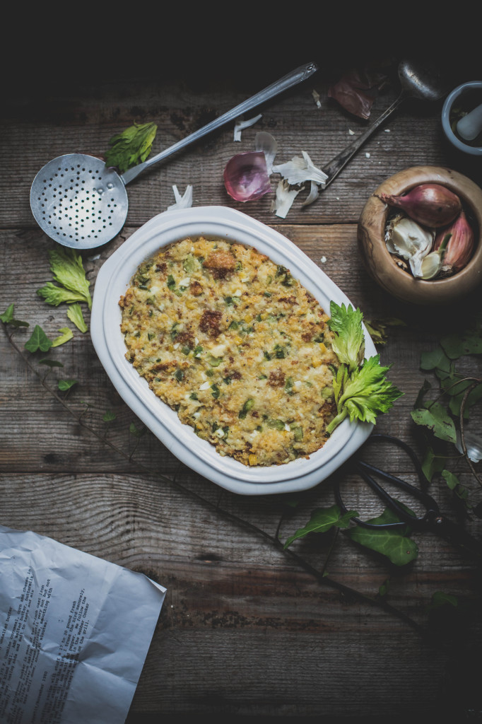 Jalapeno Cornbread and Buttermilk Biscuit Stuffing from Local Milk // Weekend Finds, Serious Crust by Annie Fassler