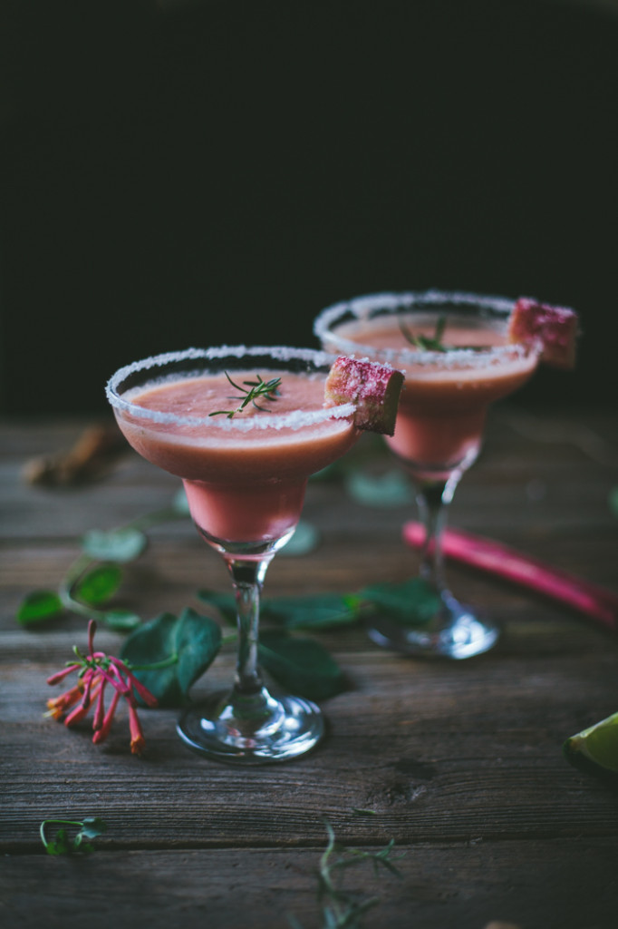 Spicy Rosemary Rhubarb Margarita on Weekend Finds // Serious Crust by Annie Fassler