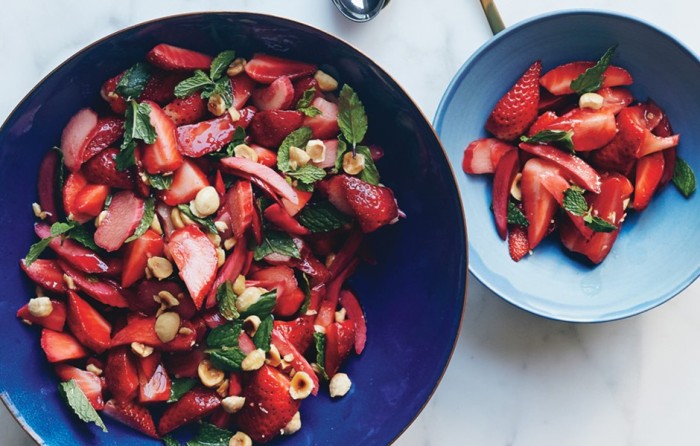 Strawberry Rhubarb Salad on Weekend Finds // Serious Crust by Annie Fassler